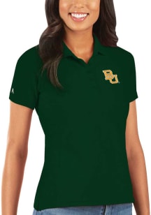 Antigua Baylor Bears Womens Green Legacy Pique Short Sleeve Polo Shirt