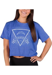 Concepts Sport Los Angeles Chargers Womens Blue Quest Short Sleeve T-Shirt