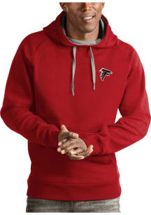 Antigua Atlanta Falcons Mens Red Victory Long Sleeve Hoodie