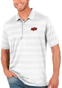 Antigua Oklahoma State Cowboys Mens White Compass Short Sleeve Polo