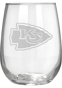 Kansas City Chiefs 17oz Laser Etch Stemless Wine Glass - White