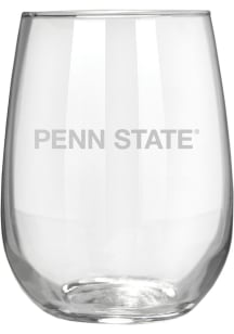 Penn State Nittany Lions 17oz Laser Etch Stemless Wine Glass - White