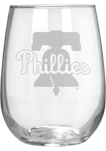 Philadelphia Phillies 17oz Laser Etch Stemless Wine Glass - White