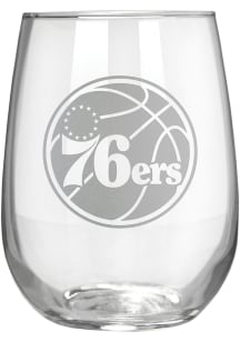 Philadelphia 76ers 17oz Laser Etch Stemless Wine Glass - White