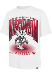 47 Wisconsin Badgers White Team Flex Football Foundation Short Sleeve Fashion T Shirt