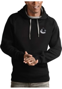Antigua Vancouver Canucks Mens Black Victory Long Sleeve Hoodie