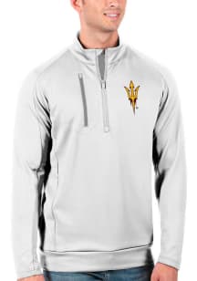 Antigua Arizona State Sun Devils Mens White Generation Long Sleeve Qtr Zip Pullover