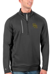 Antigua Baylor Bears Mens Grey Generation Long Sleeve Qtr Zip Pullover