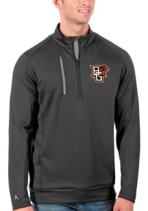 Antigua Bowling Green Falcons Mens Grey Generation Long Sleeve Qtr Zip Pullover