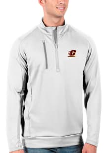Antigua Central Michigan Chippewas Mens White Generation Long Sleeve Qtr Zip Pullover