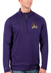 Antigua East Carolina Pirates Mens Purple Generation Long Sleeve Qtr Zip Pullover