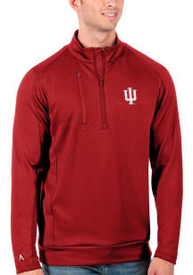 Antigua Indiana Hoosiers Mens Red Generation Long Sleeve Qtr Zip Pullover
