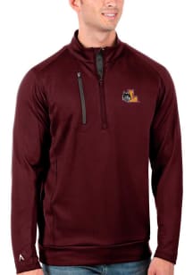 Antigua Loyola Ramblers Mens Red Generation Long Sleeve Qtr Zip Pullover