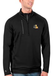 Antigua Loyola Ramblers Mens Black Generation Long Sleeve Qtr Zip Pullover