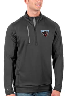 Antigua Maine Black Bears Mens Grey Generation Long Sleeve Qtr Zip Pullover