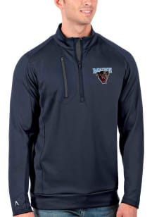 Antigua Maine Black Bears Mens Navy Blue Generation Long Sleeve Qtr Zip Pullover