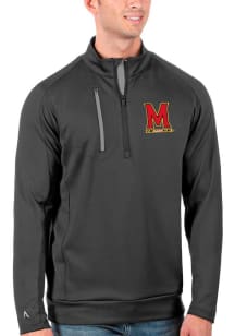 Antigua Maryland Terrapins Mens Grey Generation Long Sleeve Qtr Zip Pullover
