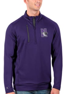 Antigua Northwestern Wildcats Mens Purple Generation Long Sleeve Qtr Zip Pullover