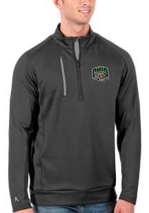 Antigua Ohio Bobcats Mens Grey Generation Long Sleeve Qtr Zip Pullover