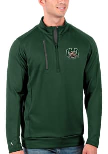 Antigua Ohio Bobcats Mens Green Generation Long Sleeve Qtr Zip Pullover