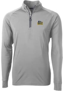 Cutter and Buck Drexel Dragons Mens Grey Adapt Eco Knit Recycled Big and Tall Qtr Zip