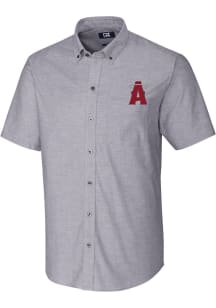 Cutter and Buck Los Angeles Angels Mens Charcoal City Connect Stretch Oxford Big and Tall T-Shirt