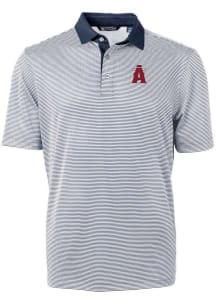 Cutter and Buck Los Angeles Angels Mens Navy Blue City Connect Virtue Eco Pique Micro Stripe Short..