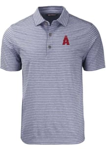 Cutter and Buck Los Angeles Angels Mens Navy Blue City Connect Forge Heather Stripe Short Sleeve P..