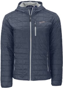 Cutter and Buck San Diego Padres Mens Anthracite Cooperstown Rainier PrimaLoft Hooded Filled Jacke..