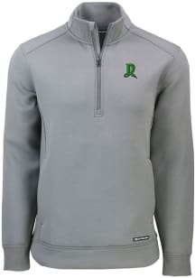 Cutter and Buck Dayton Dragons Mens Grey Roam Long Sleeve Qtr Zip Pullover