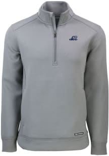 Cutter and Buck West Michigan Whitecaps Mens Grey Roam Long Sleeve Qtr Zip Pullover