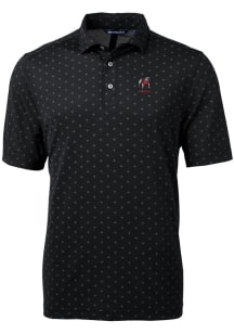 Cutter and Buck Georgia Bulldogs Mens Black Alumni Virtue Eco Pique Tile Short Sleeve Polo