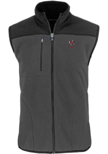 Cutter and Buck Georgia Bulldogs Mens Grey Alumni Cascade Sherpa Sleeveless Jacket