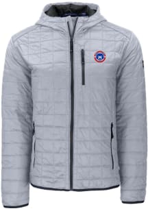 Cutter and Buck South Bend Cubs Mens Grey Rainier PrimaLoft Hooded Filled Jacket