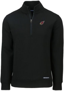 Cutter and Buck Arizona Cardinals Mens Black Roam Long Sleeve Qtr Zip Pullover