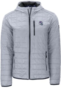 Cutter and Buck Buffalo Bills Mens Grey Helmet Rainier PrimaLoft Hooded Filled Jacket