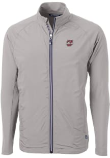 Cutter and Buck Massachusetts Minutemen Mens Grey Adapt Eco Big and Tall Light Weight Jacket