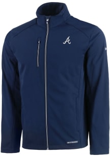 Cutter and Buck Atlanta Braves Mens Navy Blue Evoke Light Weight Jacket