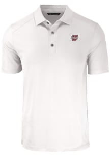 Cutter and Buck Massachusetts Minutemen White Forge Eco Stretch Big and Tall Polo
