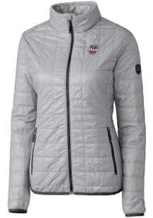 Cutter and Buck Massachusetts Minutemen Womens Grey Rainier PrimaLoft Filled Jacket