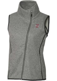 Cutter and Buck Massachusetts Minutemen Womens Grey Mainsail Asymmetrical Vest