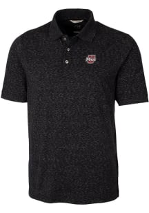 Cutter and Buck Massachusetts Minutemen Mens Black Advantage Short Sleeve Polo