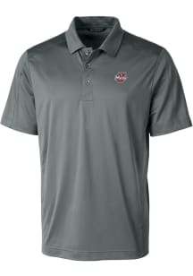 Cutter and Buck Massachusetts Minutemen Mens Grey Prospect Short Sleeve Polo