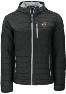 Cutter and Buck Massachusetts Minutemen Mens Black Rainier PrimaLoft Hooded Filled Jacket