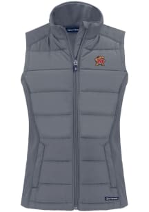 Cutter and Buck Maryland Terrapins Womens Grey Evoke Vest