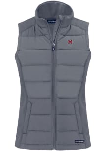 Cutter and Buck Miami RedHawks Womens Grey Evoke Vest