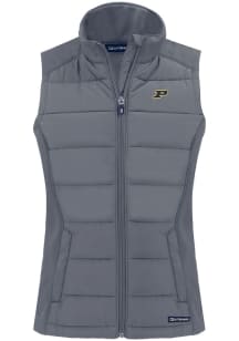 Cutter and Buck Purdue Boilermakers Womens Grey Evoke Vest