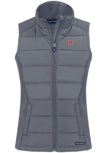 Cutter and Buck Rutgers Scarlet Knights Womens Grey Evoke Vest