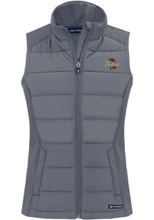Cutter and Buck Tulsa Golden Hurricane Womens Grey Evoke Vest