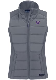 Cutter and Buck Washington Huskies Womens Grey Evoke Vest